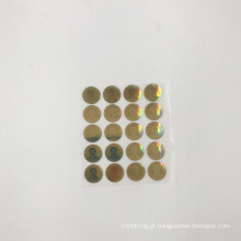 etiqueta do holograma da etiqueta do holograma da cor 3D do ouro com seu logotipo